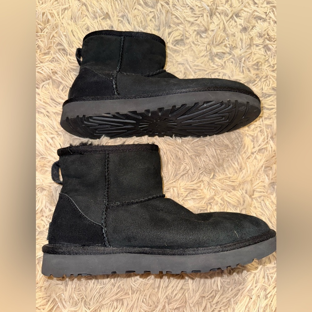 UGG Classic Mini Black Suede Boots